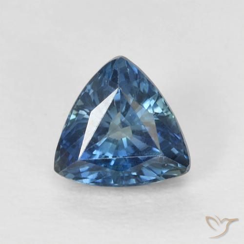 0.90ct Натуральный Бирюзовый Сапфир, Триллион, Чистота VS