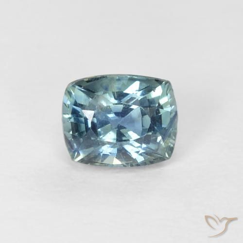 0.66ct Натуральный Бирюзовый Сапфир, Подушка, VVS-VS
