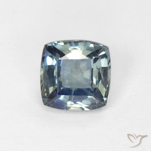 0.89ct Натуральный Бирюзовый Сапфир, Подушка, Чистота VS