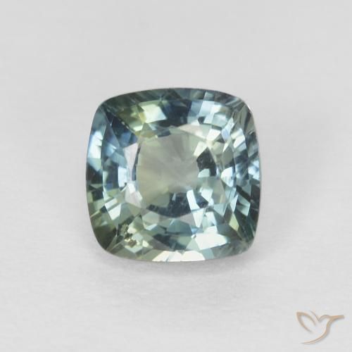 0.80ct Натуральный Бирюзовый Сапфир, Подушка, Чистота VS