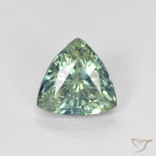 0.68ct Натуральный Бирюзовый Сапфир, Триллион, Чистота VS
