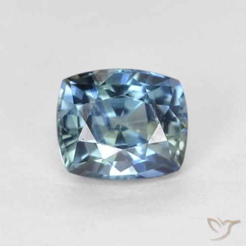 0.86ct Натуральный Бирюзовый Сапфир, Подушка, VVS-VS