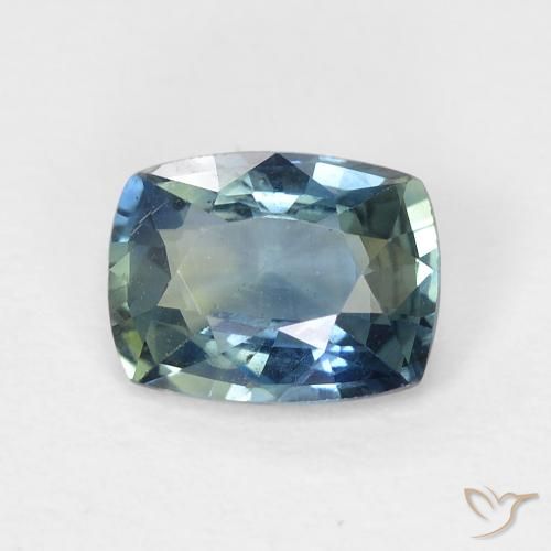 0.90ct Натуральный Бирюзовый Сапфир, Подушка, VVS-VS