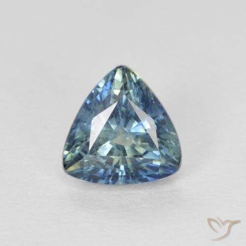 0.75ct Натуральный Бирюзовый Сапфир, Триллион, Чистота VS