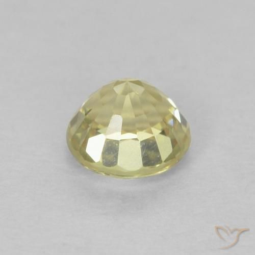 0.49 карата, натуральный Medium Light-Yellow Сапфир, Круглый, Чистота VVS