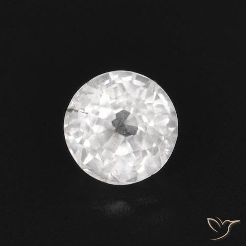 0.43ct Натуральный Белый Сапфир, Круглый, Чистота VS