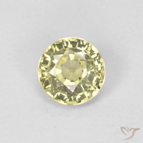 0.41ct Натуральный Палевый Сапфир, Круглый, Чистота VS