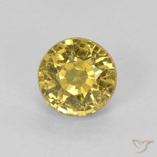 0.64ct Натуральный Золотисто-коричневый Сапфир, Круглый, VVS-VS