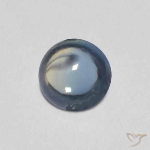0.44ct Натуральный Темно-синий Сапфир, Круглый, Прозрачный