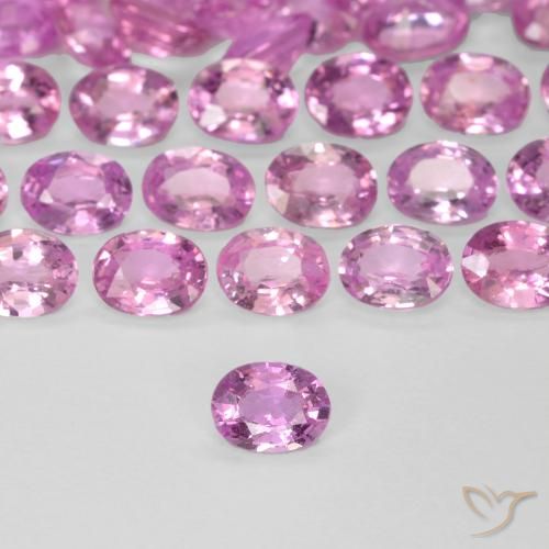 0.21ct Натуральный Ярко-розовый Сапфир, Овал, VVS-VS