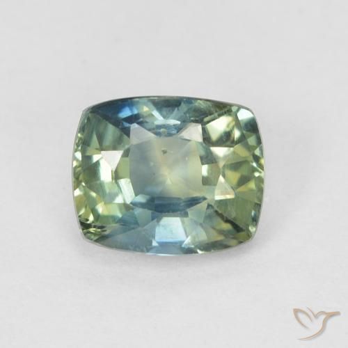 0.78ct Натуральный Зеленовато-синий Сапфир, Подушка, Чистота VS