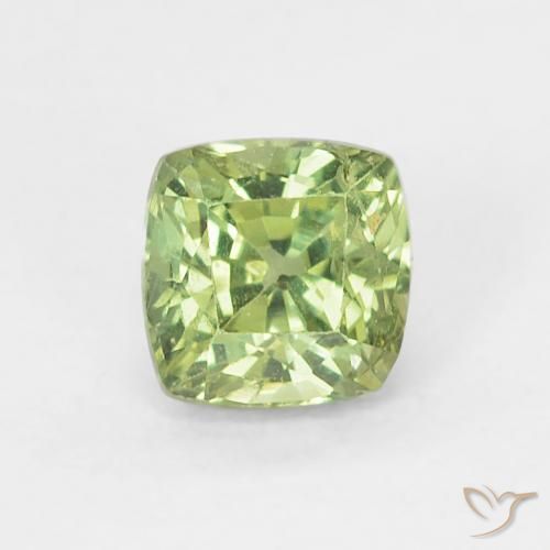 0.54ct Натуральный Светло-зеленый Сапфир, Подушка, VS-SI