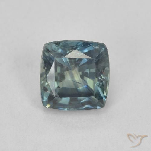 0.88ct Натуральный Бирюзовый Сапфир, Подушка, Чистота VS