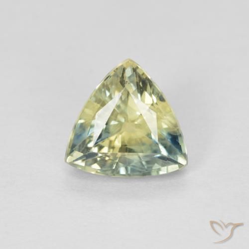 0.92ct Натуральный Многоцветный Сапфир, Триллион, Чистота VS