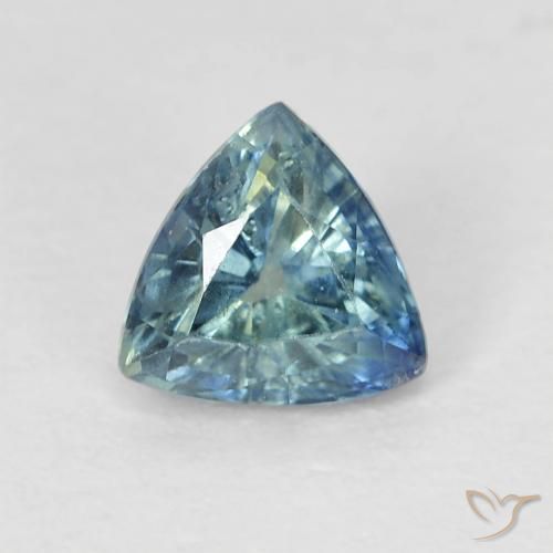 0.62ct Натуральный Бирюзовый Сапфир, Триллион, Чистота VS