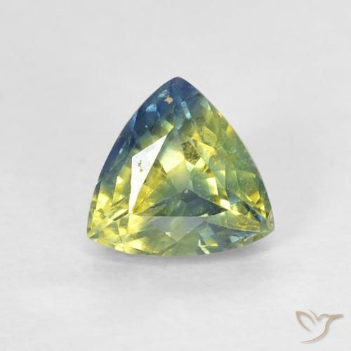 0.82ct Натуральный Многоцветный Сапфир, Триллион, Чистота VS