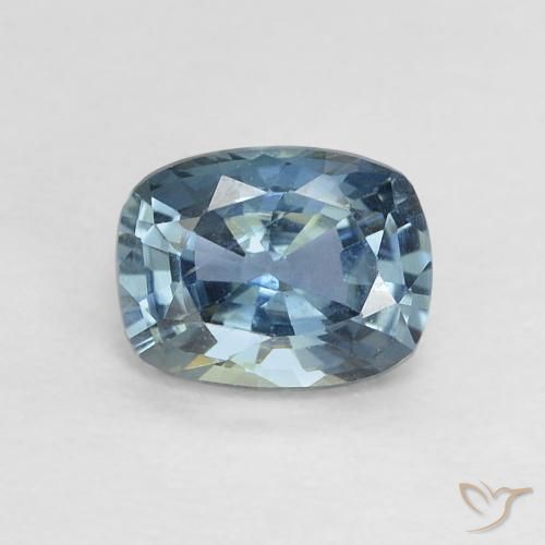 0.60ct Натуральный Бирюзовый Сапфир, Подушка, VVS-VS
