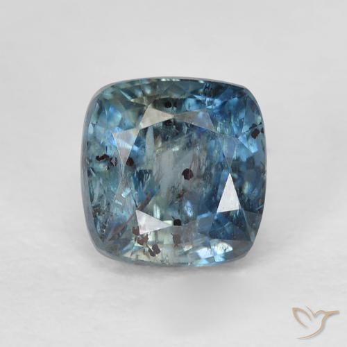 1.41ct Натуральный Зелено-голубой Сапфир, Подушка, VS-SI