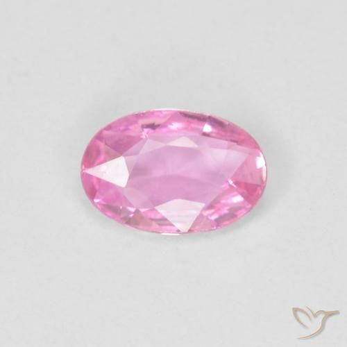 0.40ct Натуральный Насыщенный розовый Сапфир, Овал, Чистота VVS