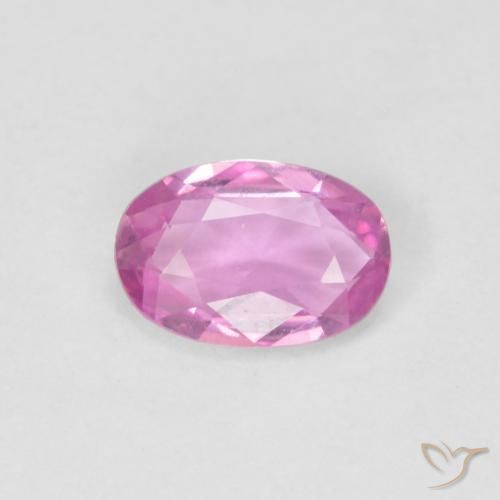 0.47ct Натуральный Пурпурно-розовый Сапфир, Овал, Чистота VVS