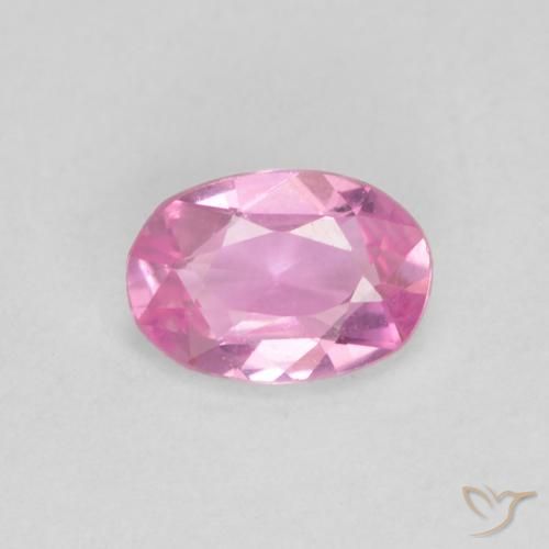 0.48ct Натуральный Ярко-розовый Сапфир, Овал, Чистота VVS