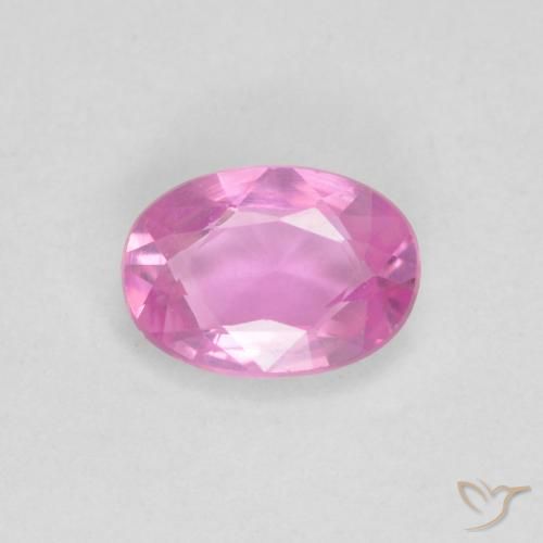0.52ct Натуральный Ярко-розовый Сапфир, Овал, Чистота VVS
