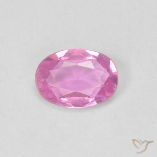 0.46ct Натуральный Розовый Сапфир, Овал, Чистота VVS