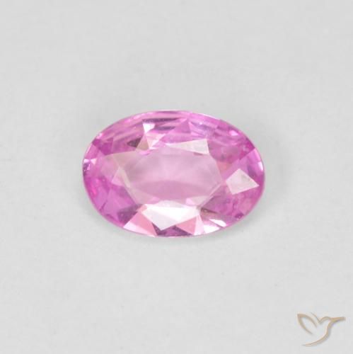0.37ct Натуральный Светло-королевский фиолетовый розовый Сапфир, Овал, Чистота VVS