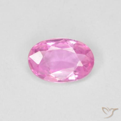 0.44ct Натуральный Ярко-розовый Сапфир, Овал, Чистота VVS