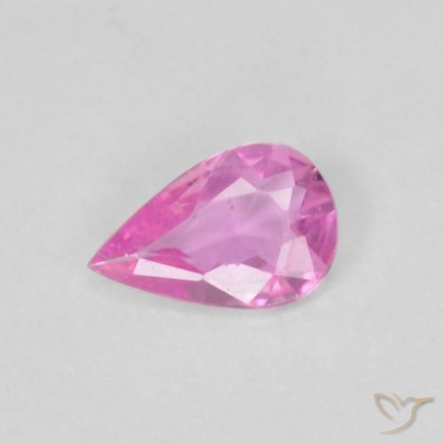 0.31ct Натуральный Интенсивный фиолетовый Сапфир, Форма груши, Чистота VVS