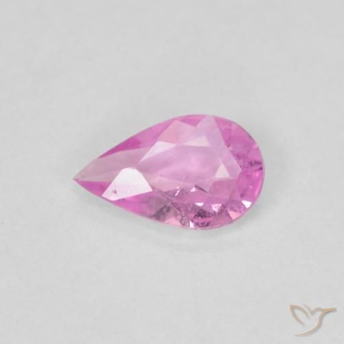0.26ct Натуральный Яркий розовато-фиолетовый Сапфир, Форма груши, Чистота VS