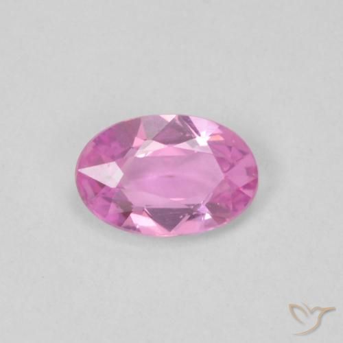 0.41ct Натуральный Средний розовый Сапфир, Овал, Чистота VVS