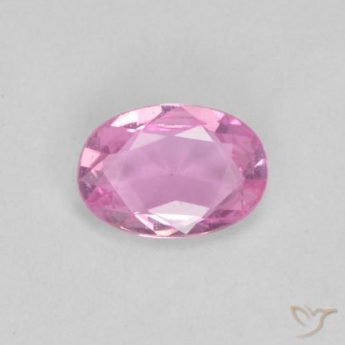 0.46ct Натуральный Средний розовый Сапфир, Овал, Чистота VVS