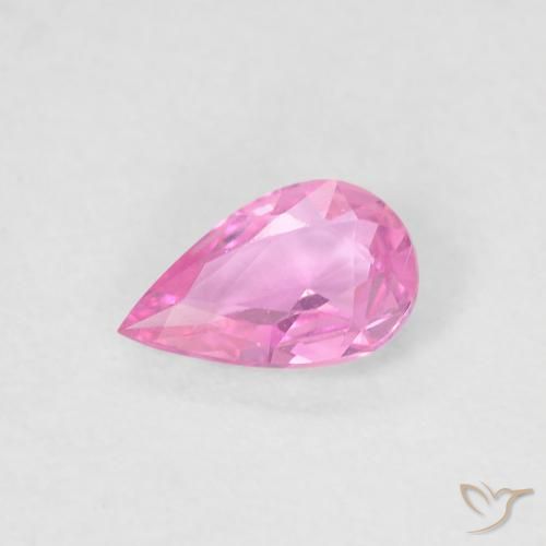 0.32ct Натуральный Пурпурно-розовый Сапфир, Форма груши, Чистота VVS