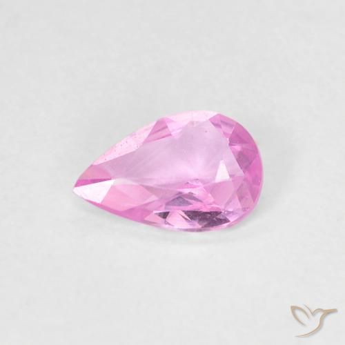 0.29ct Натуральный Пурпурно-розовый Сапфир, Форма груши, Чистота VVS