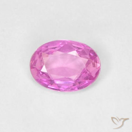 0.37ct Натуральный Яркий розовато-фиолетовый Сапфир, Овал, Чистота VVS