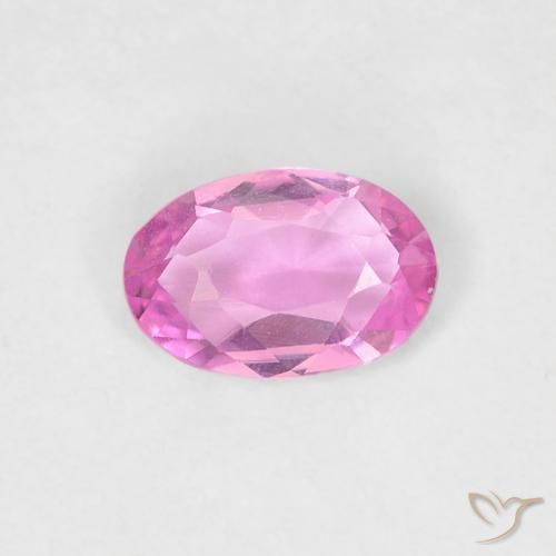 0.39ct Натуральный Яркий розовато-фиолетовый Сапфир, Овал, Чистота VVS