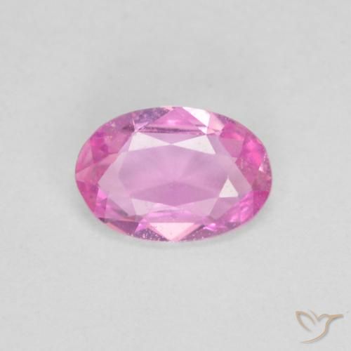 0.39ct Натуральный Ярко-розовый Сапфир, Овал, Чистота VS