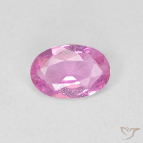 0.41ct Натуральный Светло-королевский фиолетовый розовый Сапфир, Овал, Чистота VS