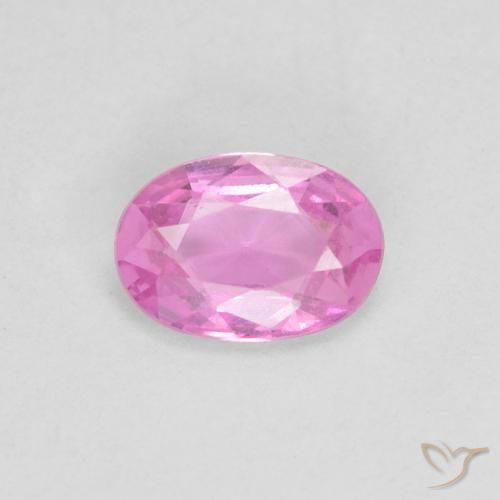 0.44ct Натуральный Ярко-розовый Сапфир, Овал, Чистота VS