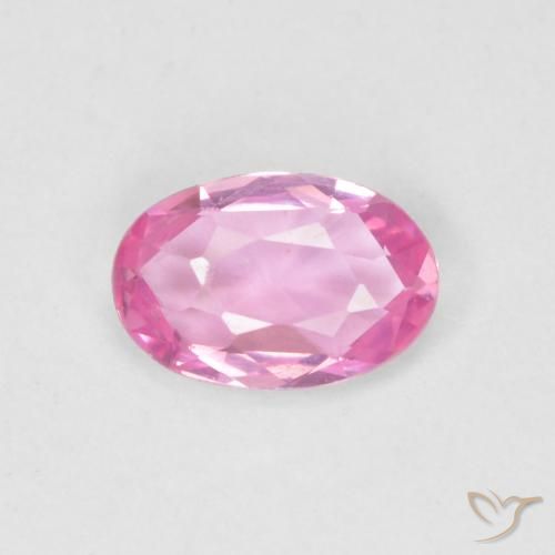 0.47ct Натуральный Ярко-розовый Сапфир, Овал, Чистота VVS