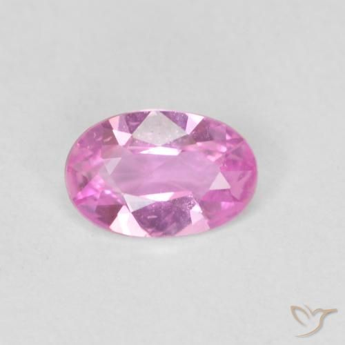 0.40ct Натуральный Ярко-розовый Сапфир, Овал, Чистота VVS