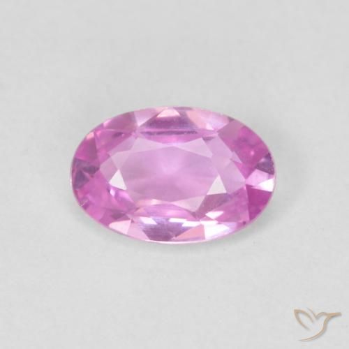 0.51ct Натуральный Пурпурно-розовый Сапфир, Овал, Чистота VVS