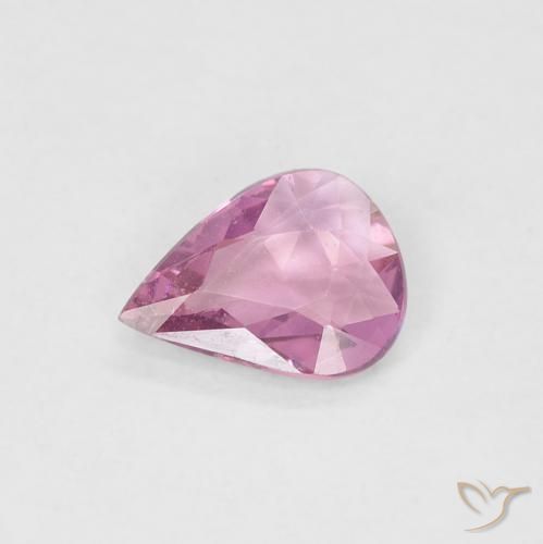 0.38ct Натуральный Пурпурно-розовый Сапфир, Форма груши, Чистота VS