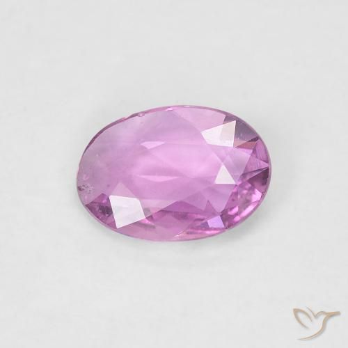 0.54ct Натуральный Светло-розовый Сапфир, Овал, Чистота VS