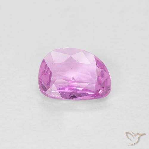 0.40ct Натуральный Светло-королевский фиолетовый розовый Сапфир, причудливая, Чистота VS