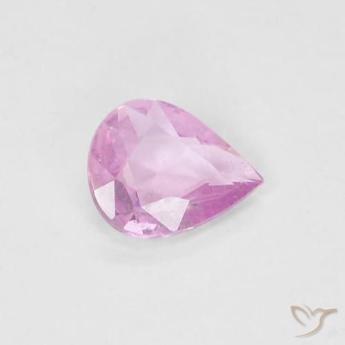 0.48ct Натуральный Светло-королевский фиолетовый розовый Сапфир, Форма груши, Чистота VS