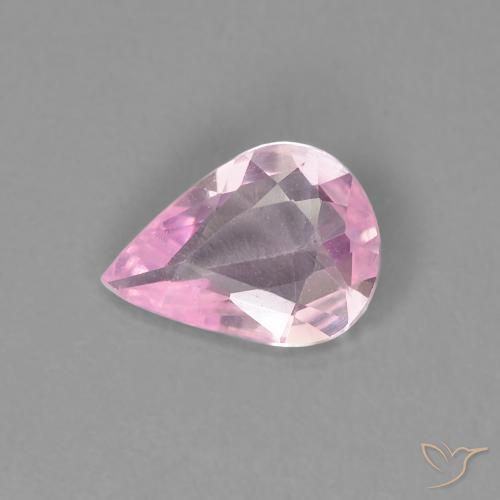 0.46ct Натуральный Очень светлый розовый жевательная резинка Сапфир, Форма груши, Чистота VVS