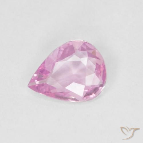0.43ct Натуральный Очень светло-розовый Сапфир, Форма груши, Чистота VVS