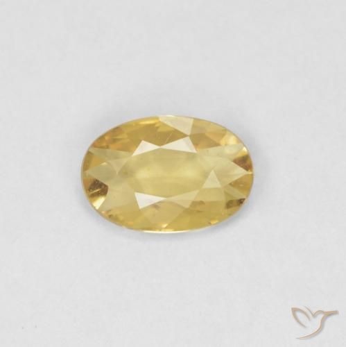0.36ct Натуральный Золотисто-оранжевый Сапфир, Овал, VVS-VS